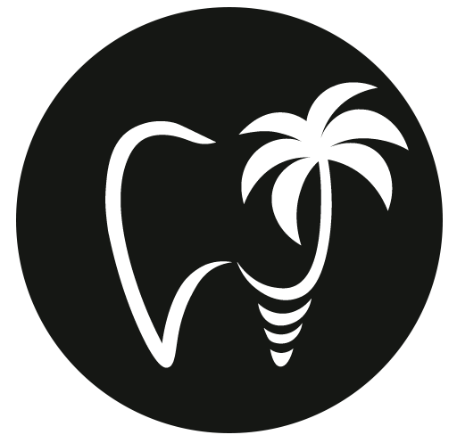 Dental Palm Logo Design – Dentist in Rancho Mirage, CA A minimalist logo featuring a palm tree and tooth icon, symbolizing relaxed, high-quality dental care in the desert region – Dentist in Rancho Mirage, CA.