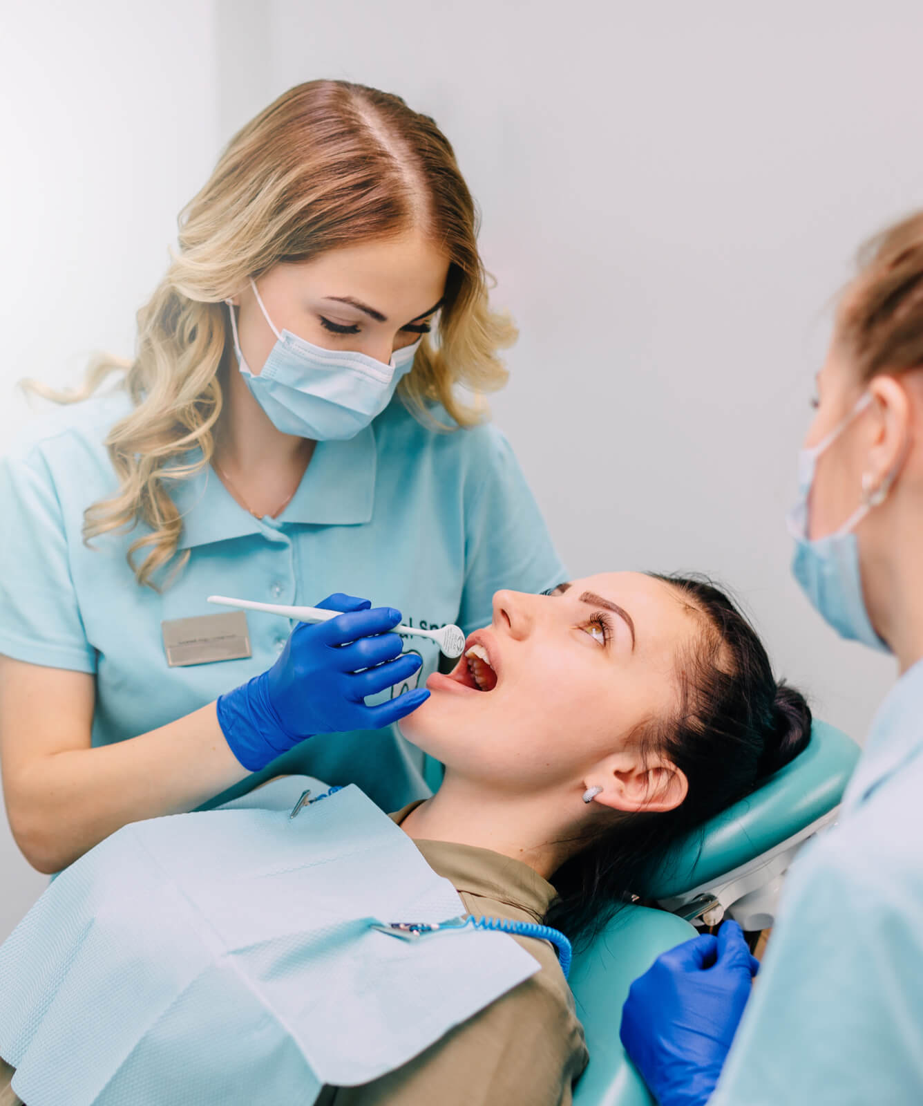 dental patient undergoes treatment